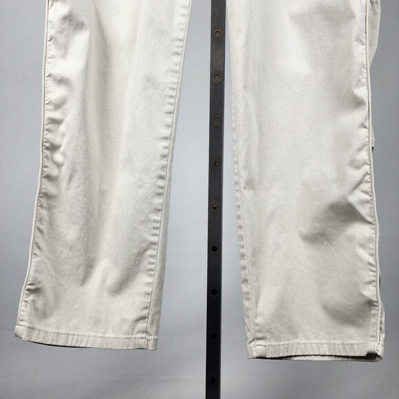 J. Jill Live-in Chino Cream Cotton Blend Straight Leg Pants Size 16 - Picture 5 of 10